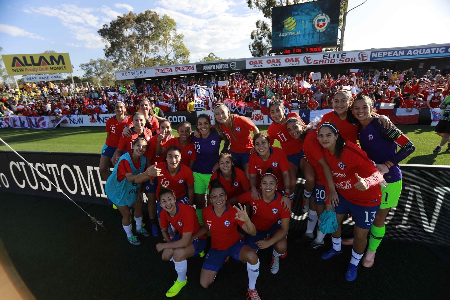 La Roja Femenina vs Australia
