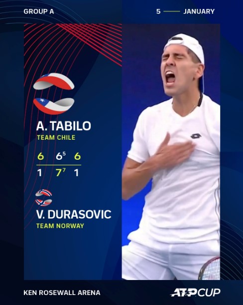 ATP Cup - 01 Tabilo vencio a Durasovic E1