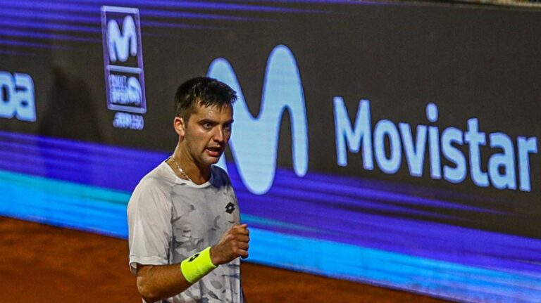 Tomas Barrios festejo vs Cristian Garin (Radio Sport - Cristian Vargas 1)