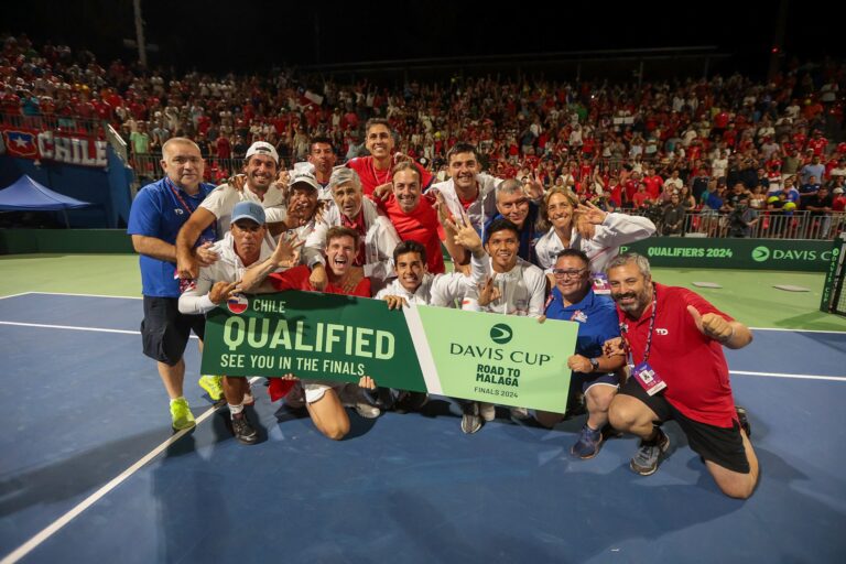 Festejo Copa Davis y Massu (Team Chile)